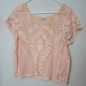 Express Pink Lace Top